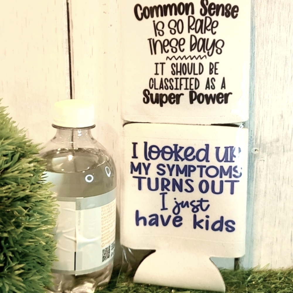 SUPER POWER KIDS beverage drink holder water beer can NWT set of 2